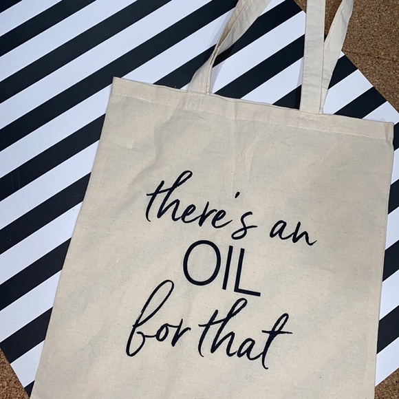 Canvas tote bag there an oil for that essential oil reusable‎ NEW - Picture 2 of 3